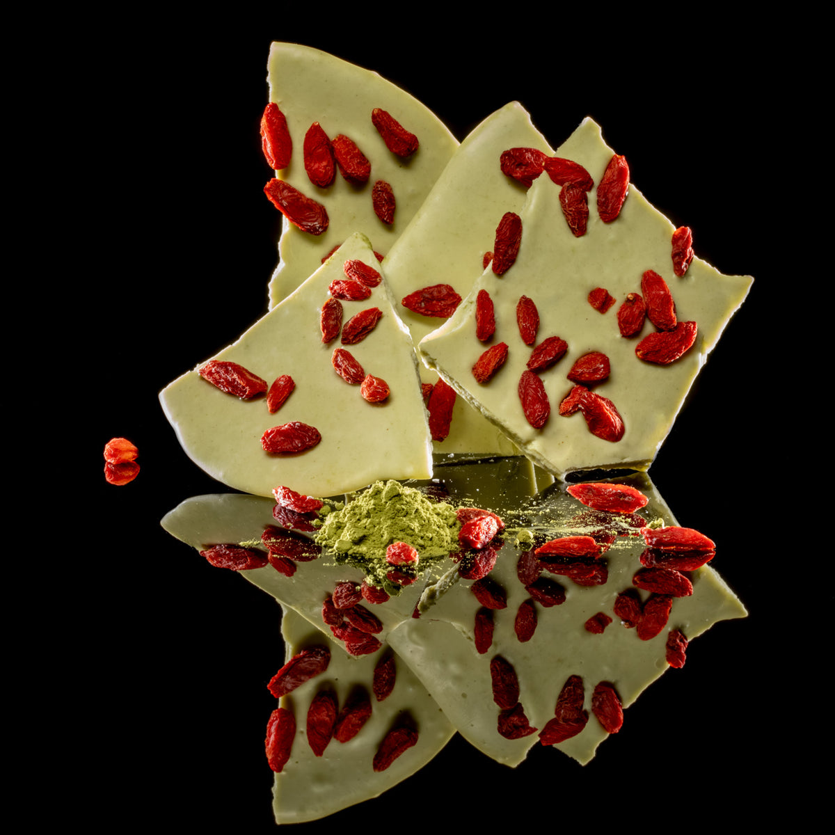 White Chocolate Bark Box - Matcha + Goji
